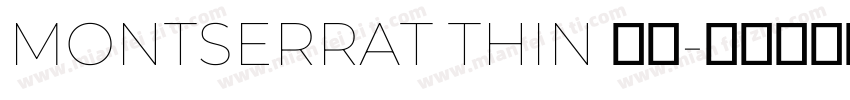 MONTSERRAT THIN 细体字体转换